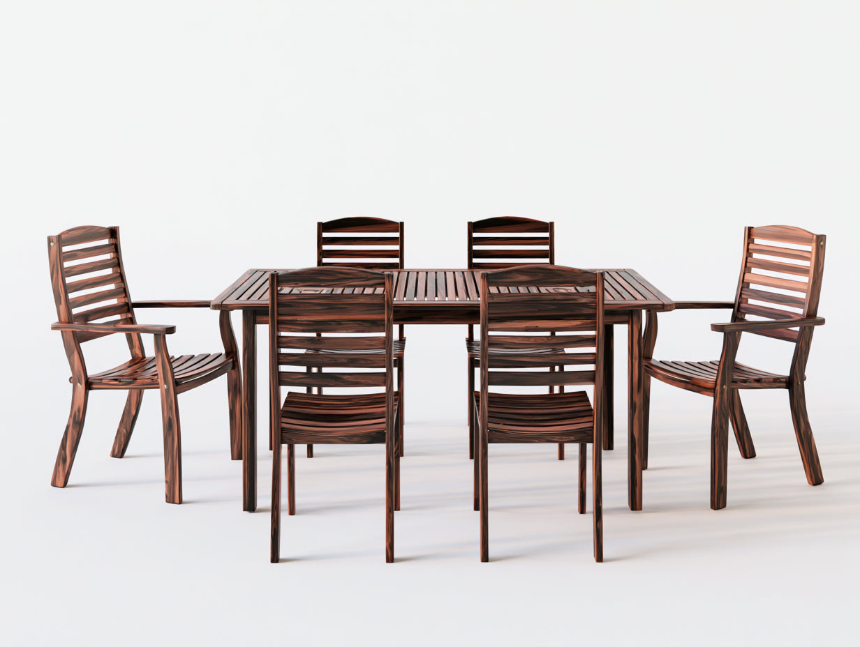 Garten Essgarnitur Holz braun 180x90x75 cm