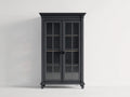Vitrine Glasvitrine Holzwerkstoff 90x40x180 cm Schwarz Klassisches Design