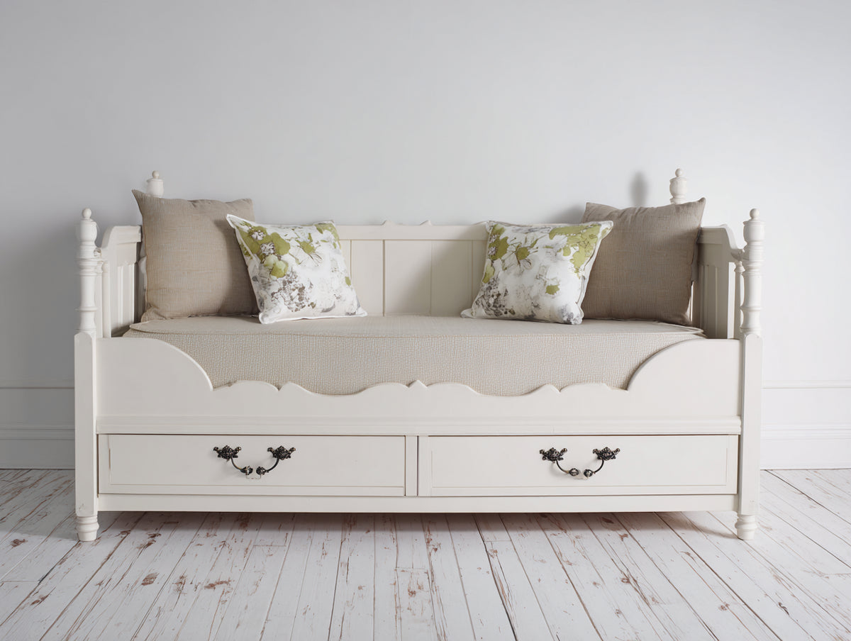 Schlafsofa Tagesbett Holzwerkstoff 200x90x85 cm Weiß Klassisches Design