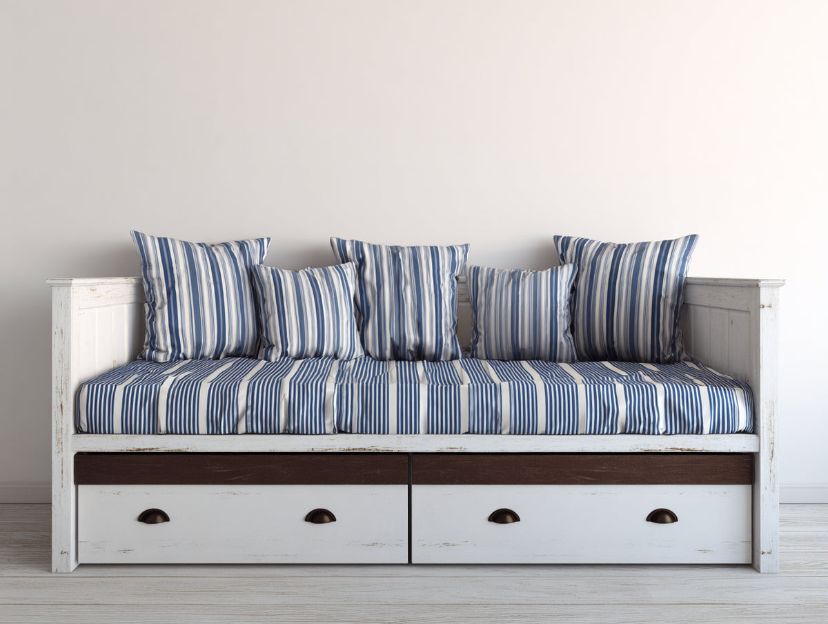Schlafsofa Holzwerkstoff 200 x 90 x 80 cm - Weiß - Klassisches Design mit Schubladen und Liegefunktion