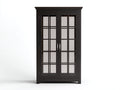 Vitrine Holzwerkstoff schwarz 100x40x180 cm - klassisches Design mit Glastüren und Präsentationsfunktion