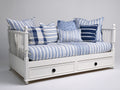 Schlafsofa Holzwerkstoff 200 x 90 x 80 cm - Weiß - Klassisches Design mit Schubladen und Liegefunktion
