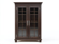 Vitrine Glasvitrine Holzwerkstoff 100x45x180 cm Braun Klassisches Design