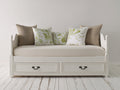 Schlafsofa Holzwerkstoff 200 x 90 x 80 cm - Weiß - Klassisches Design mit Schubladen und Liegefunktion